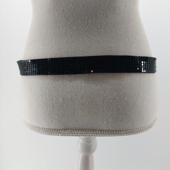 Belt Women's Vintage Black Metal Mesh Cinch Belt Gatsby OS - Picture 6 of 11